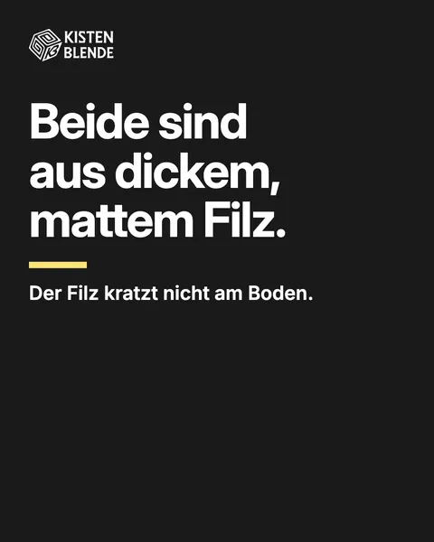 Karussell-Folie 4: Beide sind aus dickem, mattem Filz.